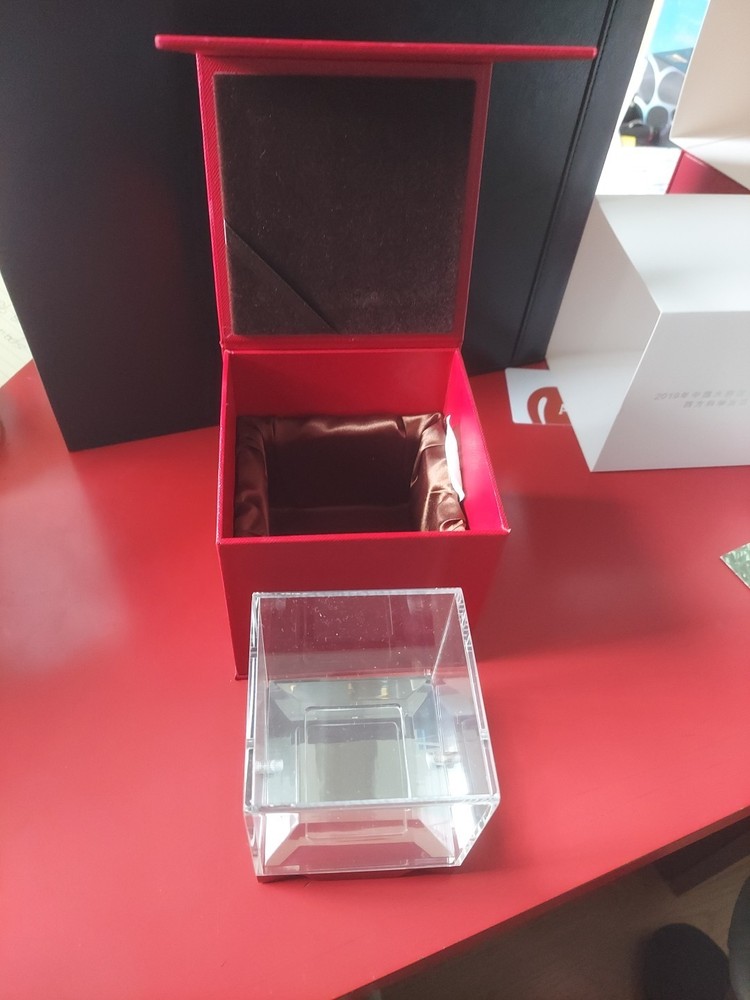 2019 China - 20oz Silver Panda 150th Anniversary Commemorative Cube.