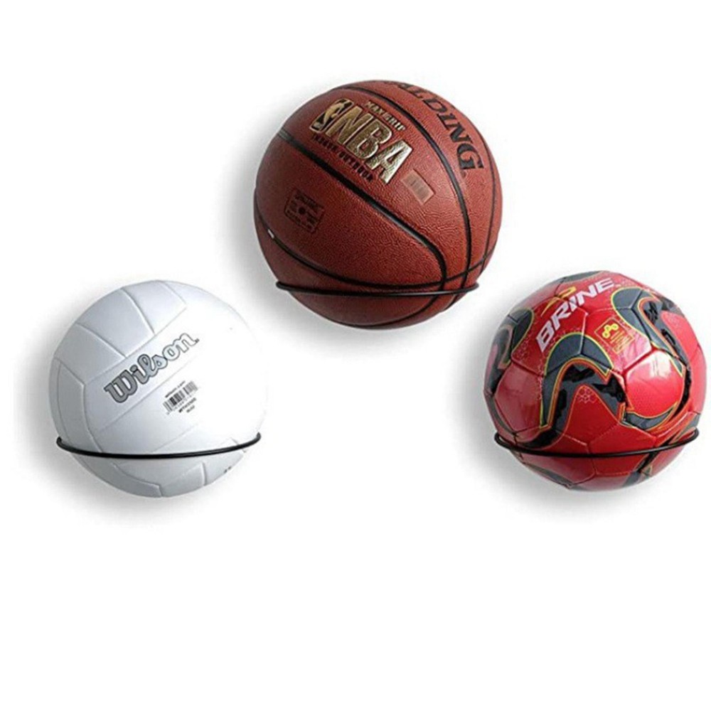 Wall Mount Basketball Holder Accessory Durability Space Saving Storage Rack