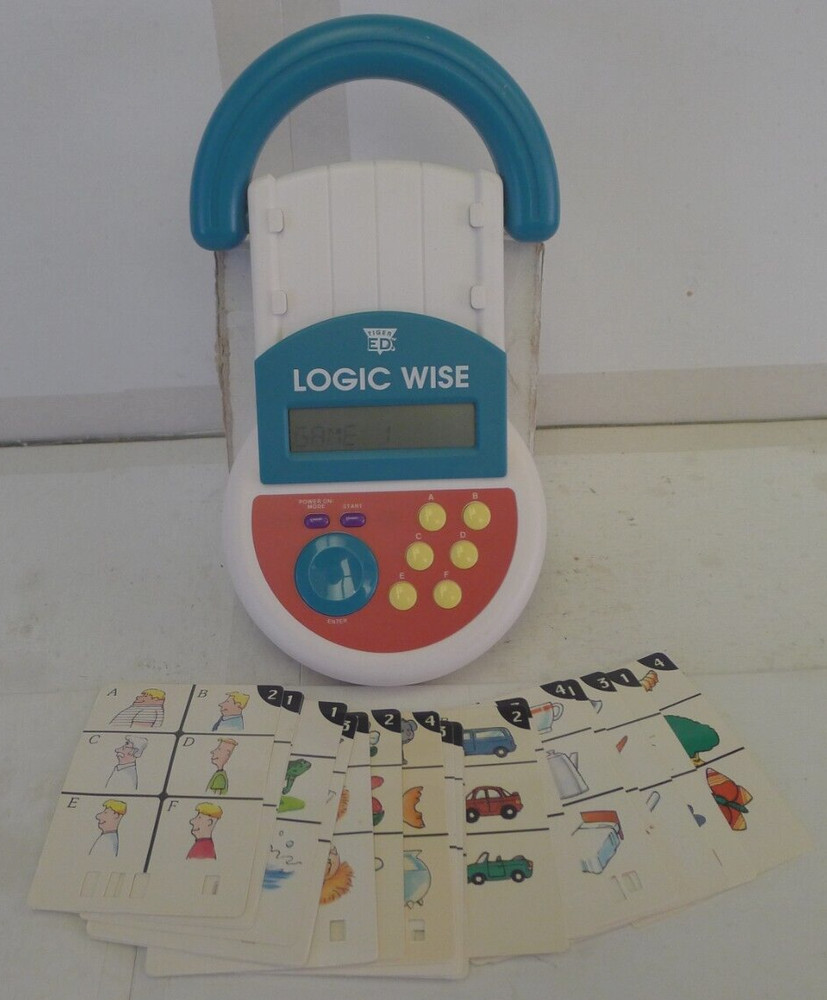 Electronic Handheld Game - 1995 Tiger ED Logic Wise Education Game - TESTED