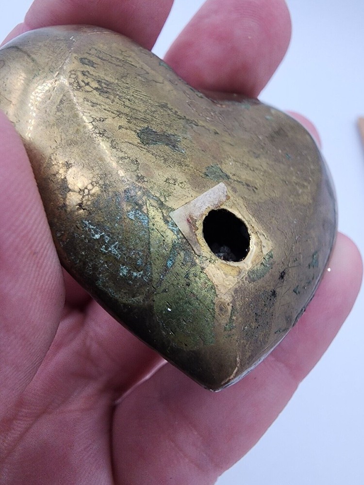 Small Brass heart trinket 2”