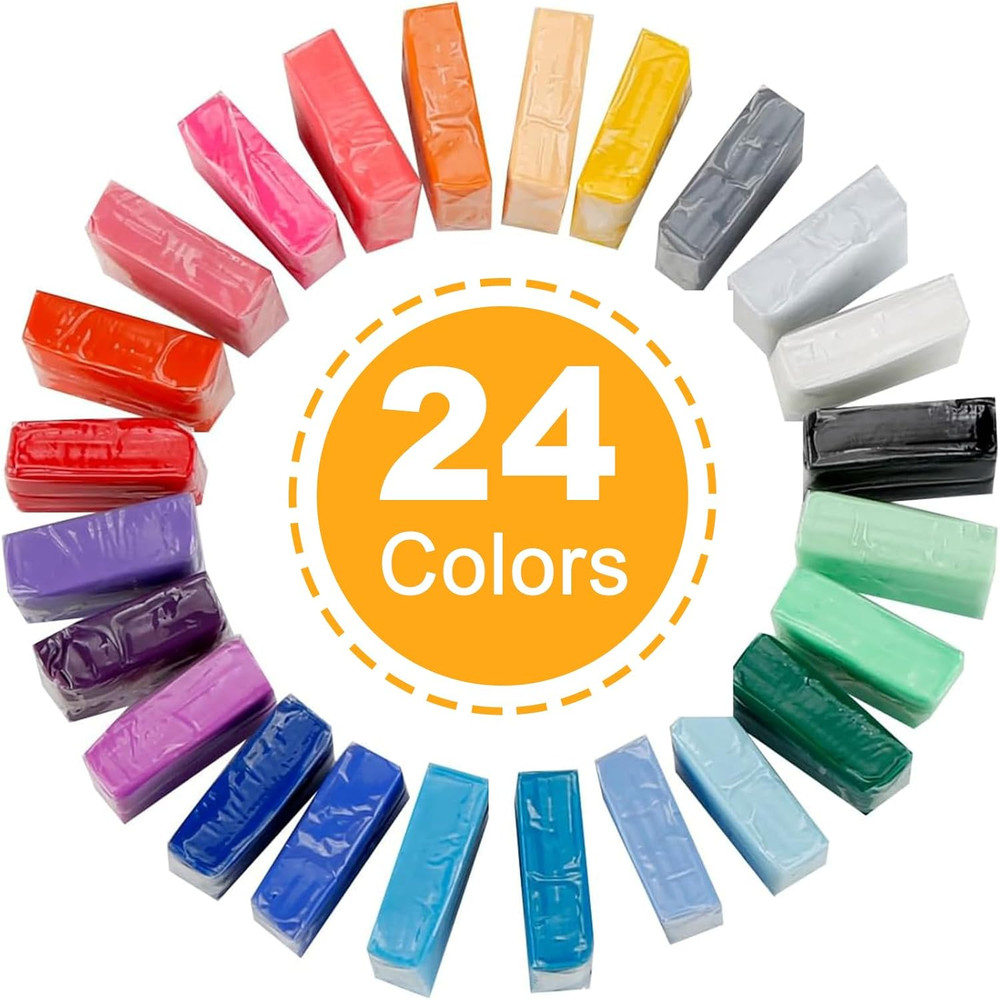 24-Color Polymer Modeling Clay Kit � Mini Starter Set