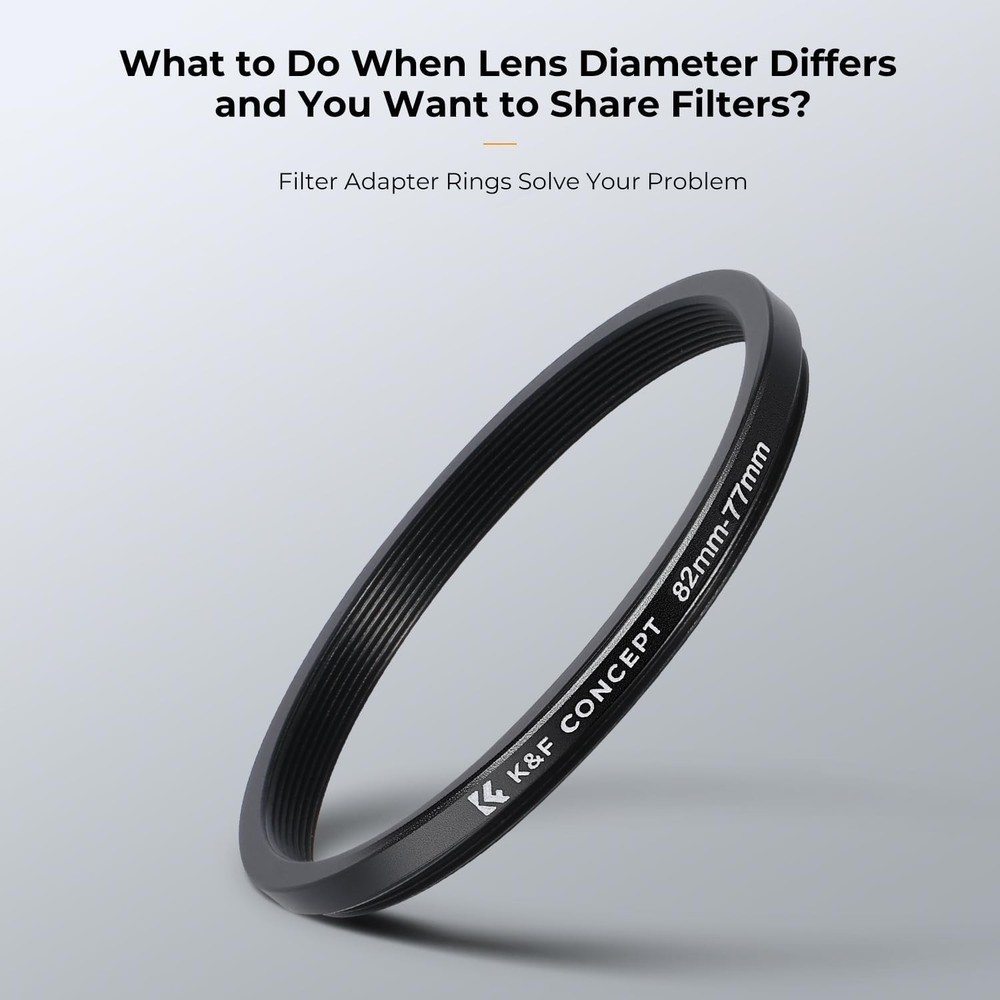 11Pc Lens Filter Adapter Rings Set - Metal Construction