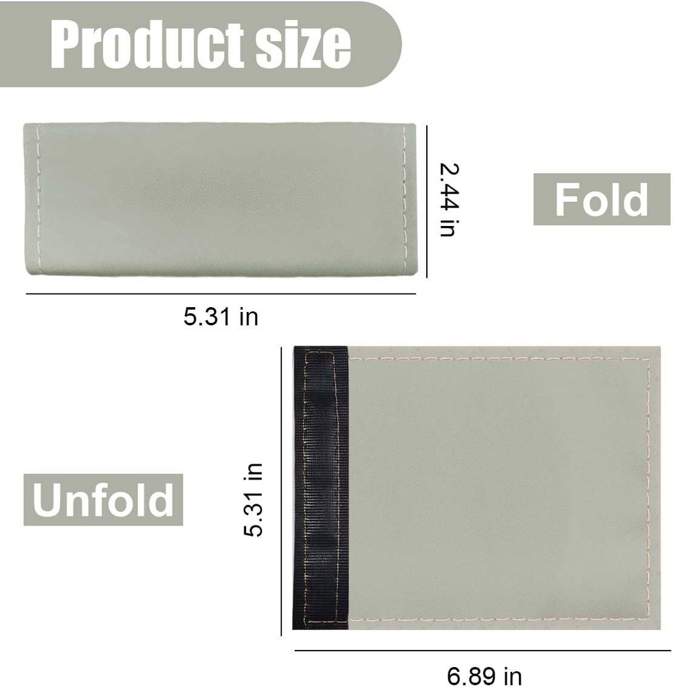 2PCS Car Grab Handle Cover, Anti-Scratch Auto Inner Front Rear Door Pull Gray