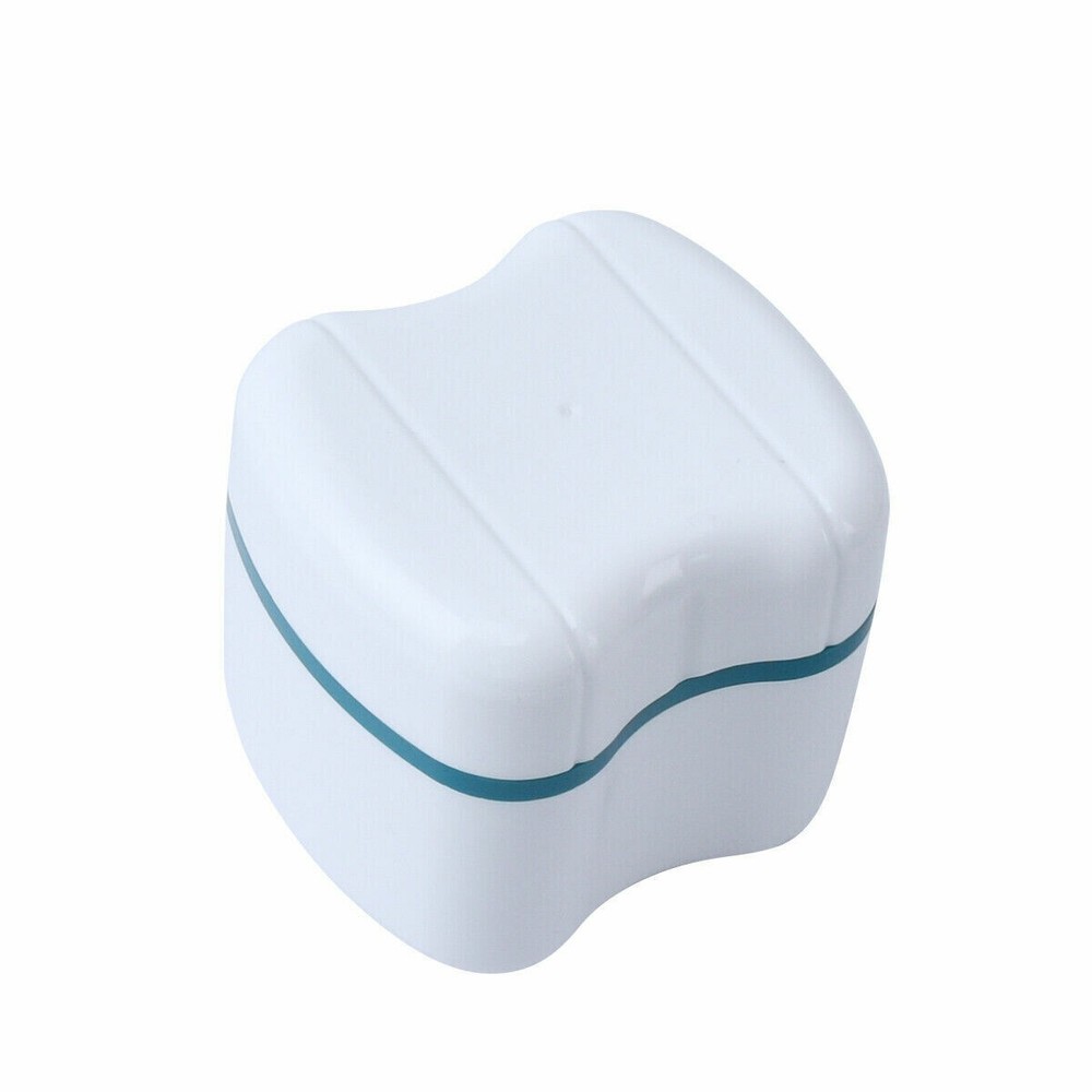Dental Denture False Teeth Box Bath Appliance Case Rinsing Basket Container