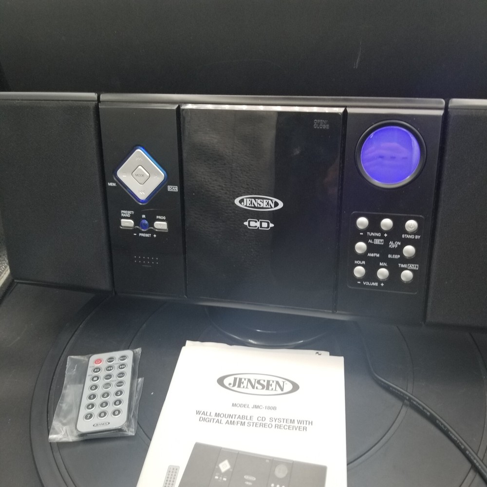 Jensen Wall Mountable CD System JMC-180B AM/FM Stereo with Remote Control