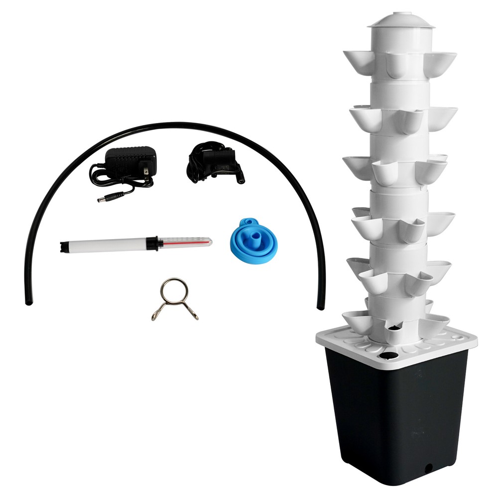 Vertical Hydroponics Tower Indoor Growing System Garden Kit Vegetable Plant Gift