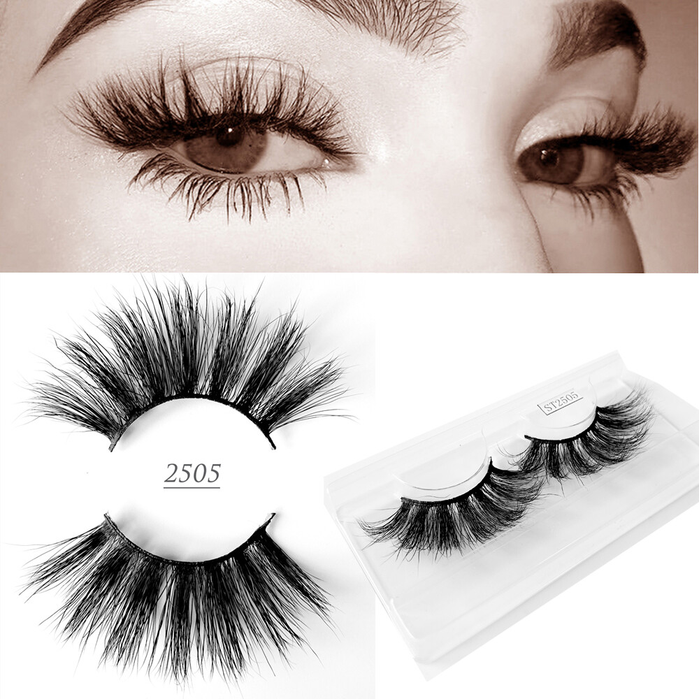 US 3D Real Mink Lashes Thick Fluffy Wispy Dramatic Look False Eye Lashes 1 Pair
