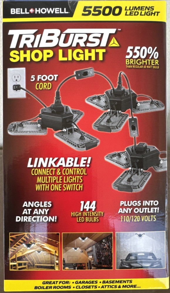Bell + Howell TriBurst Pro 5500 Lumens Multi-Directional LED Ceiling Light