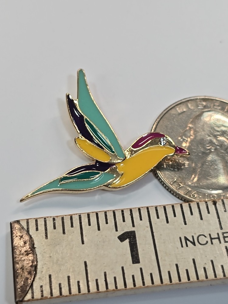 Bird Yellow & Blue Lapel Pin