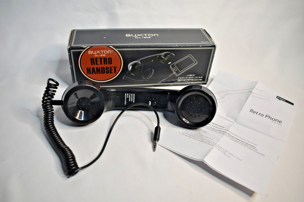 Buxton Retro Handset, Black, Vintage