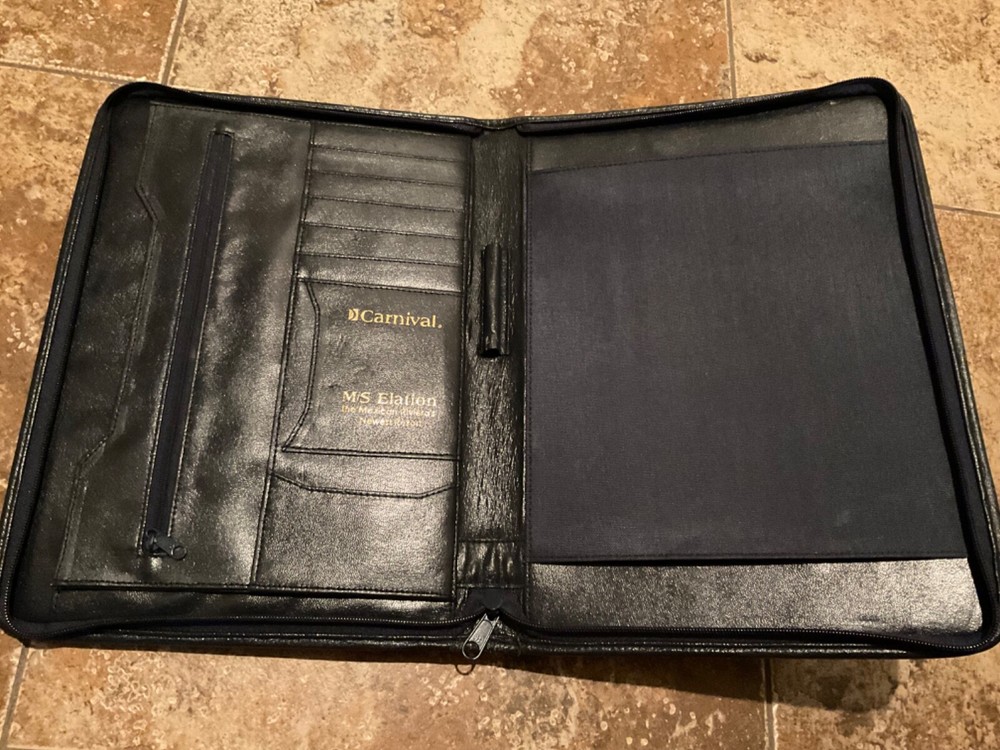 CARNIVAL CRUISE ELATION INAUGURAL STAFF ATTACHÉ FOLDER USED