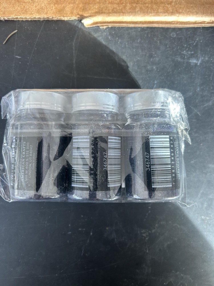 Moxy Extra Fine Black Glitter 1.5oz 3 Pack