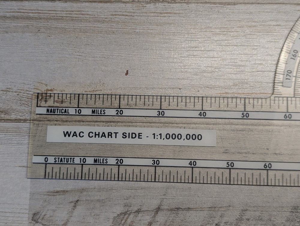Aviation Flight Plotter Protractor WAC Sectional Chart Navigation Tool Pilot