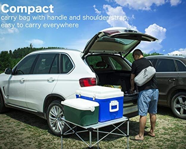Super Easy Assemble Folding Cot Ultralight Compact Heavy Duty with Carry Grey