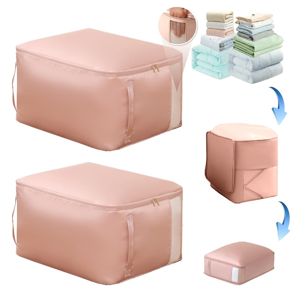 2pcs Ultra Space Saving Self Compression Organizer,compression storage bags f...