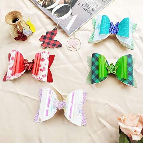 Reusable Large Size Bows Making Template, Add Two A4 Size Faux Leather Sheets