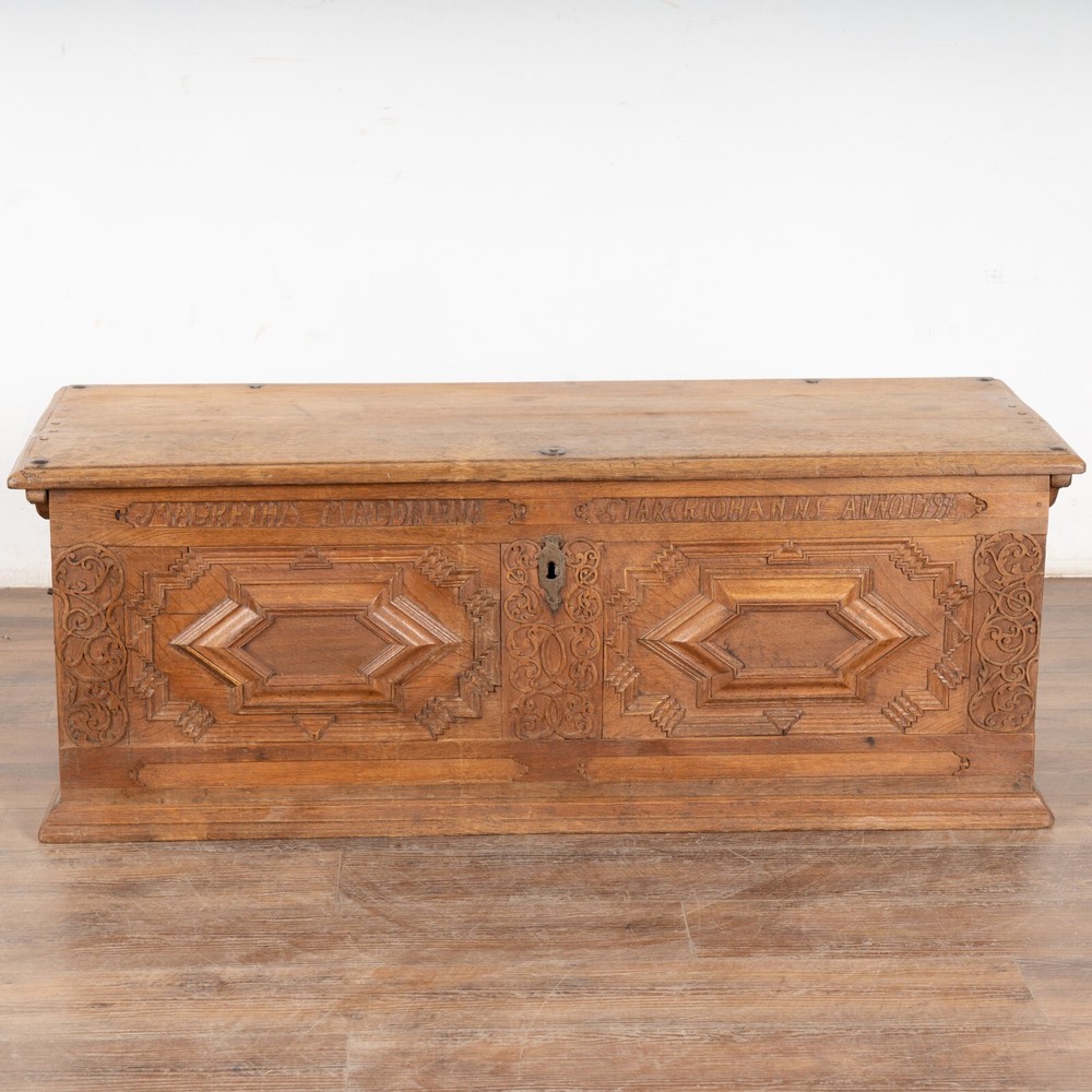 18th Century Oak Trunk or Coffer, Denmark