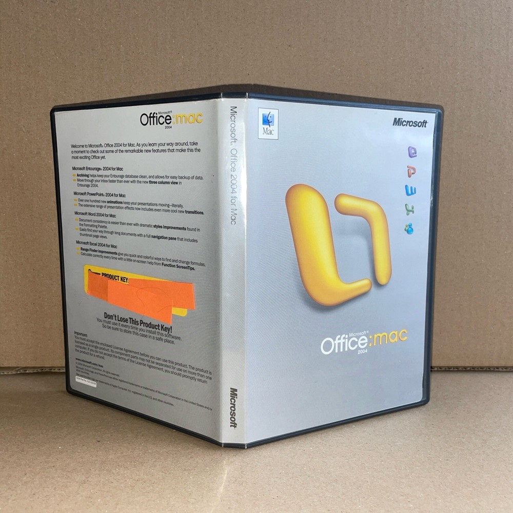 Microsoft Office : Mac 2004 With PKC and booklet (with some pen) for mac