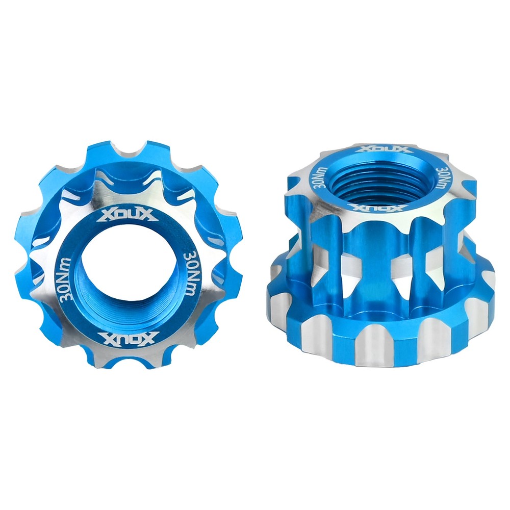 XOUX AX-B BMX Axle Nuts 10MM, Blue