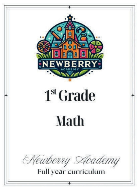 1st Grade Math Full year Lessons Workbook First Grade math homeschool