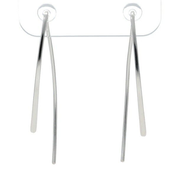 PT900 Platinum Simple Hook Line Earrings (Pair)