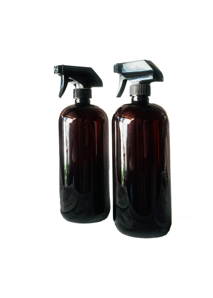 32oz Blue or Amber Plastic Bottle PET Black Trigger Spray New Empty Fast US Ship