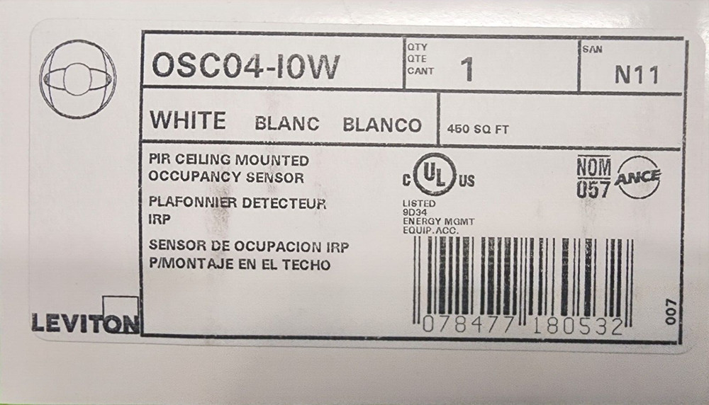 Leviton OSC04-I0W PIR Ceiling Occupancy Sensor