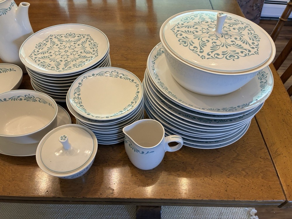 Franciscan Whitestone Ware in Blue Fancy