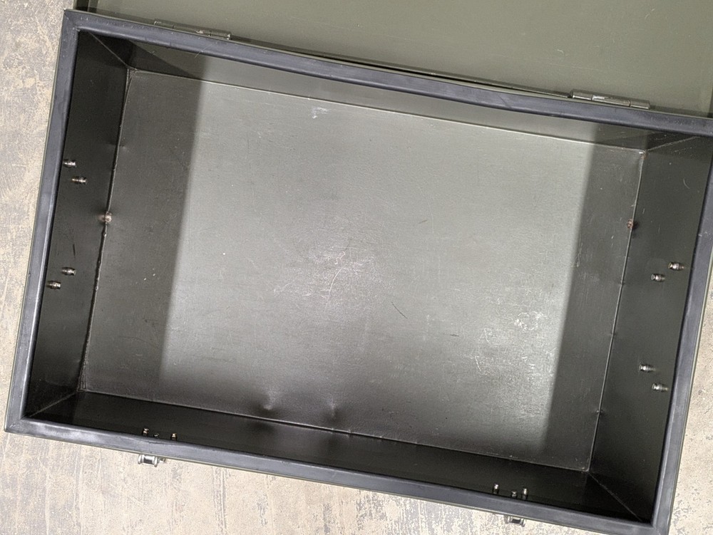 British Army Small Lockable Field Chest Document Transport Storage Case Tool Box