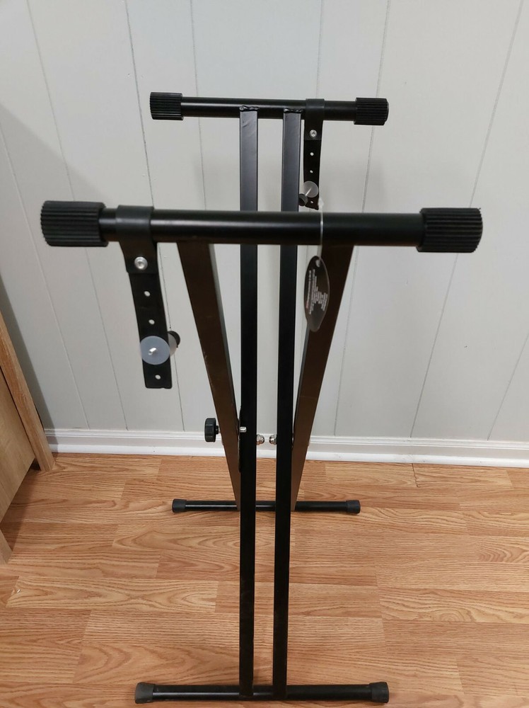 RockJam Adjustable Keyboard Stand with Locking Straps & Quick Release Mechanism