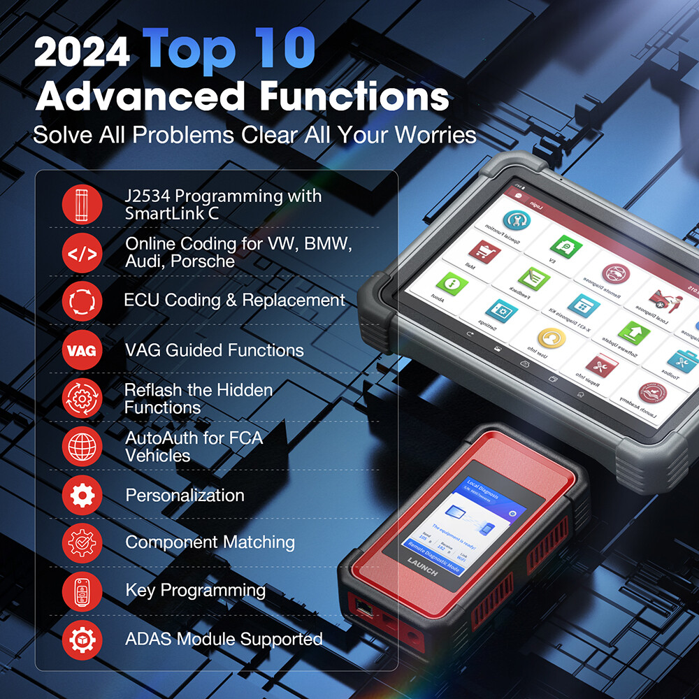 LAUNCH X431 PRO3S ELITE V+ 5.0 PRO5 Car Diagnostic Tool J2534 Programming Coding