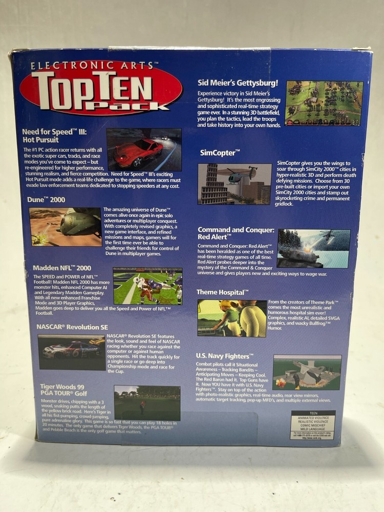 Electronic Arts Top Ten Pack (PC, 2000)