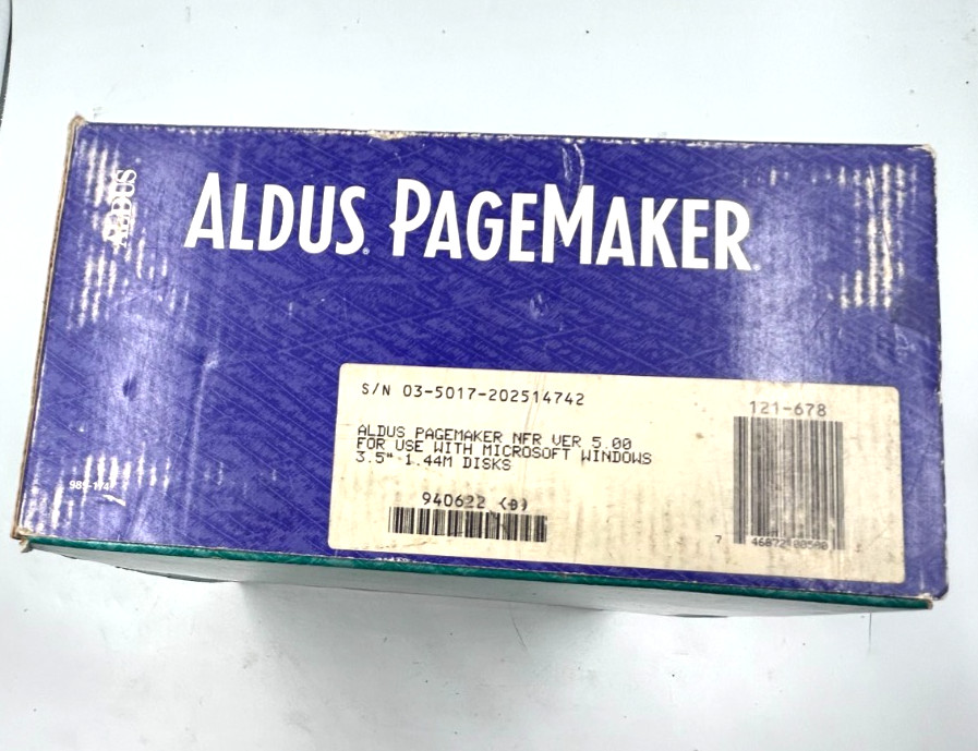 ALDUS Pagemaker 5 Big Box for Windows