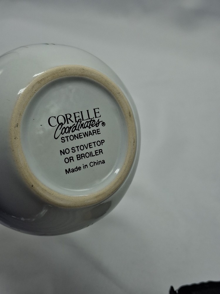 CORELLE Coordinates SHADOW IRIS CREAMer Pitcher, Stoneware.