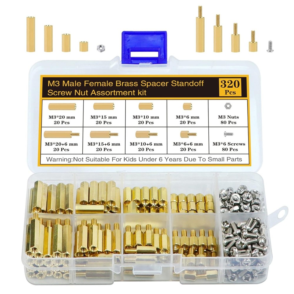 M3 Motherboard Standoffs Screws Nuts Kit