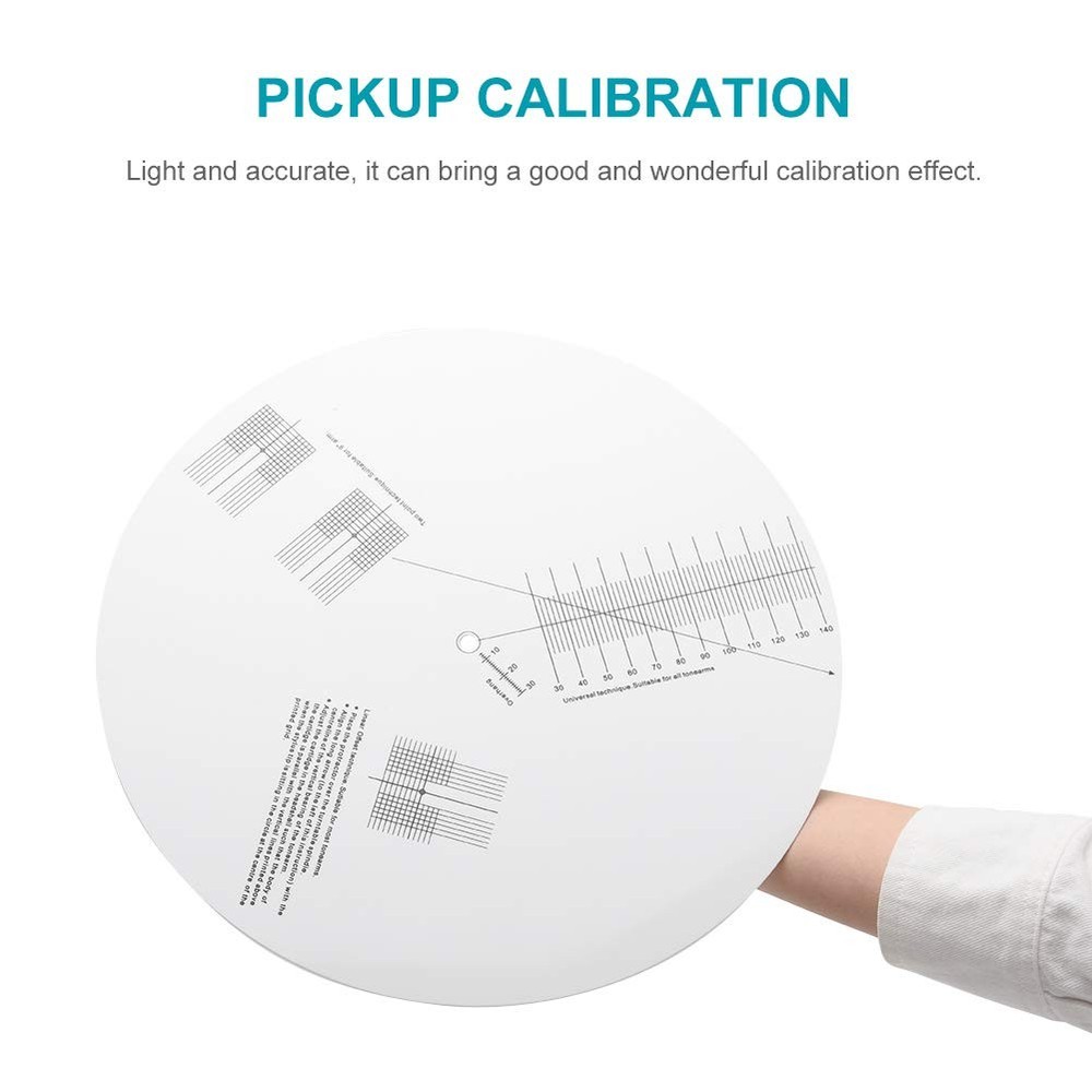 Acrylic Turntable Mat Cartridge Alignment Protractor Phonograph White