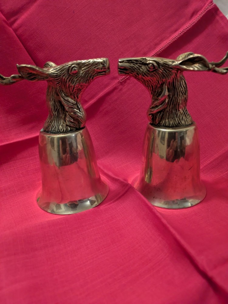 Their Stirrup Cups Silver Plated And Brass