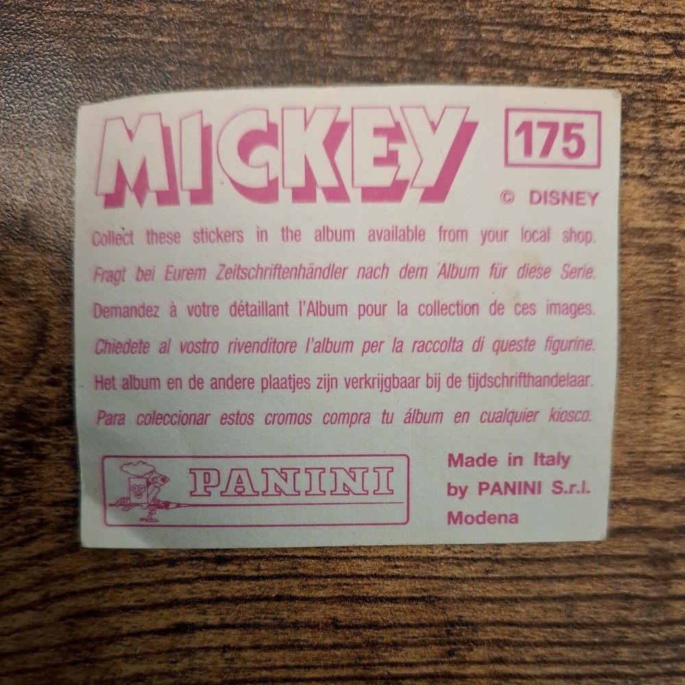 Mickey Mouse Stickers Panini Vintage
