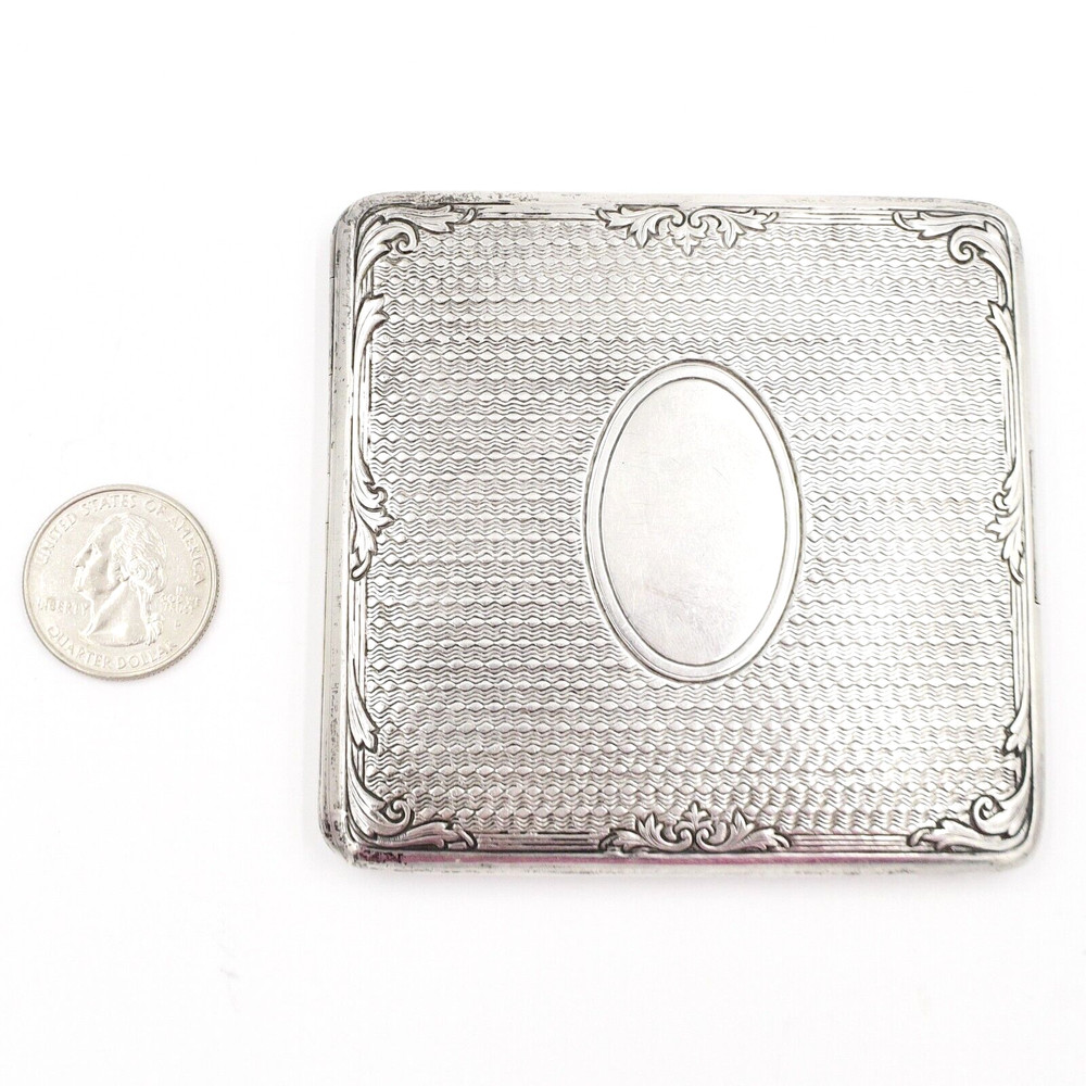 Sterling Silver 925 Mid Century Modern Heavy Cigarette Case/Wallet
