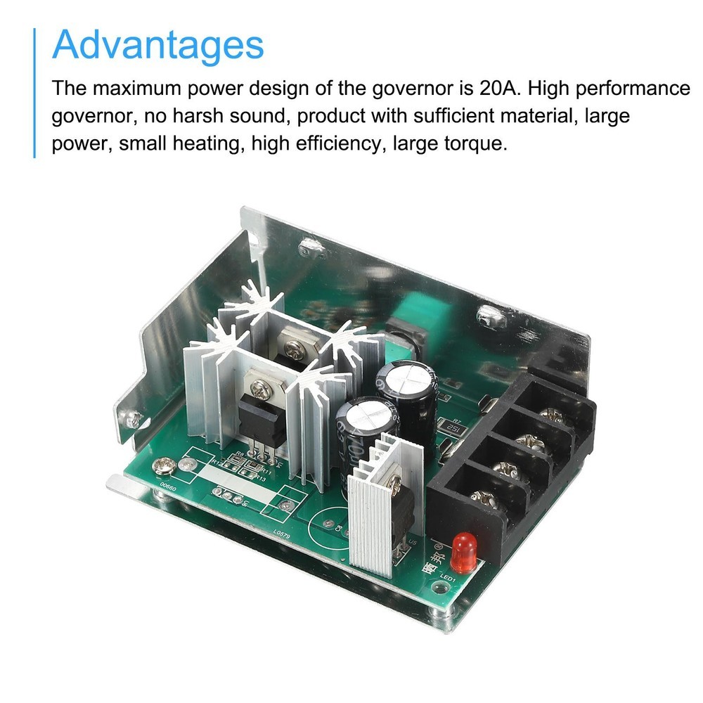 DC 24V 20A, DC Motor Speed Controller, Regulator Adjustable Switch