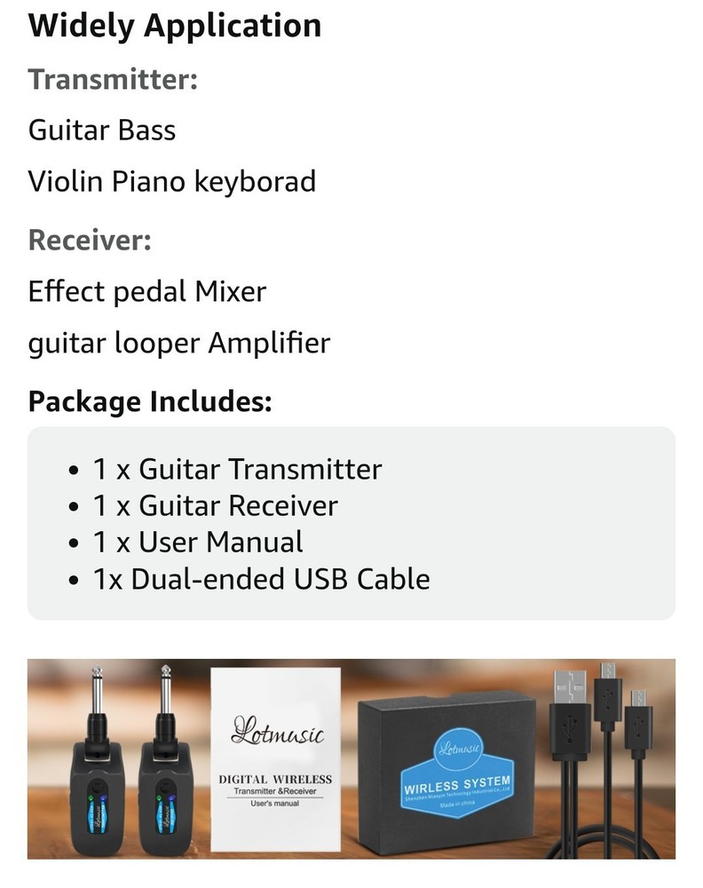 Lotmusic Wireless USB Transmitter Audio Adapter