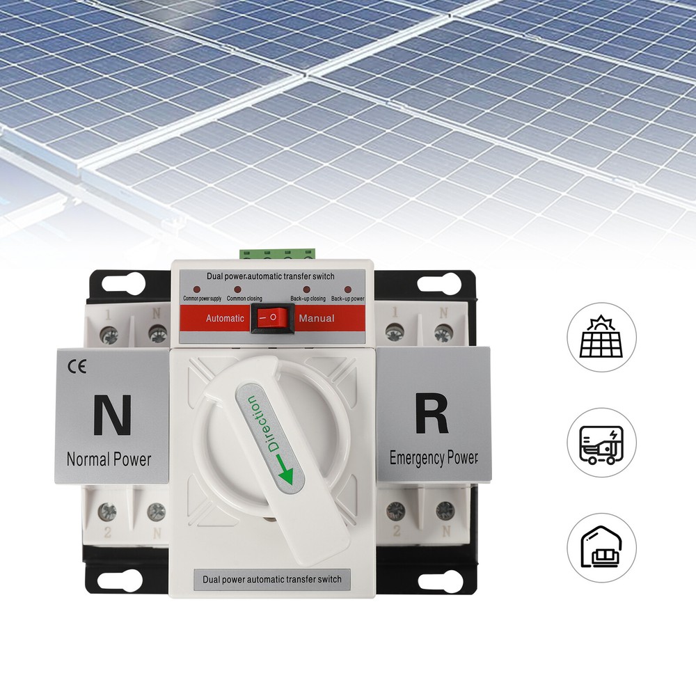 Dual Power Automatic Transfer Switch AC-33iB 2P 63A 110V Toggle
