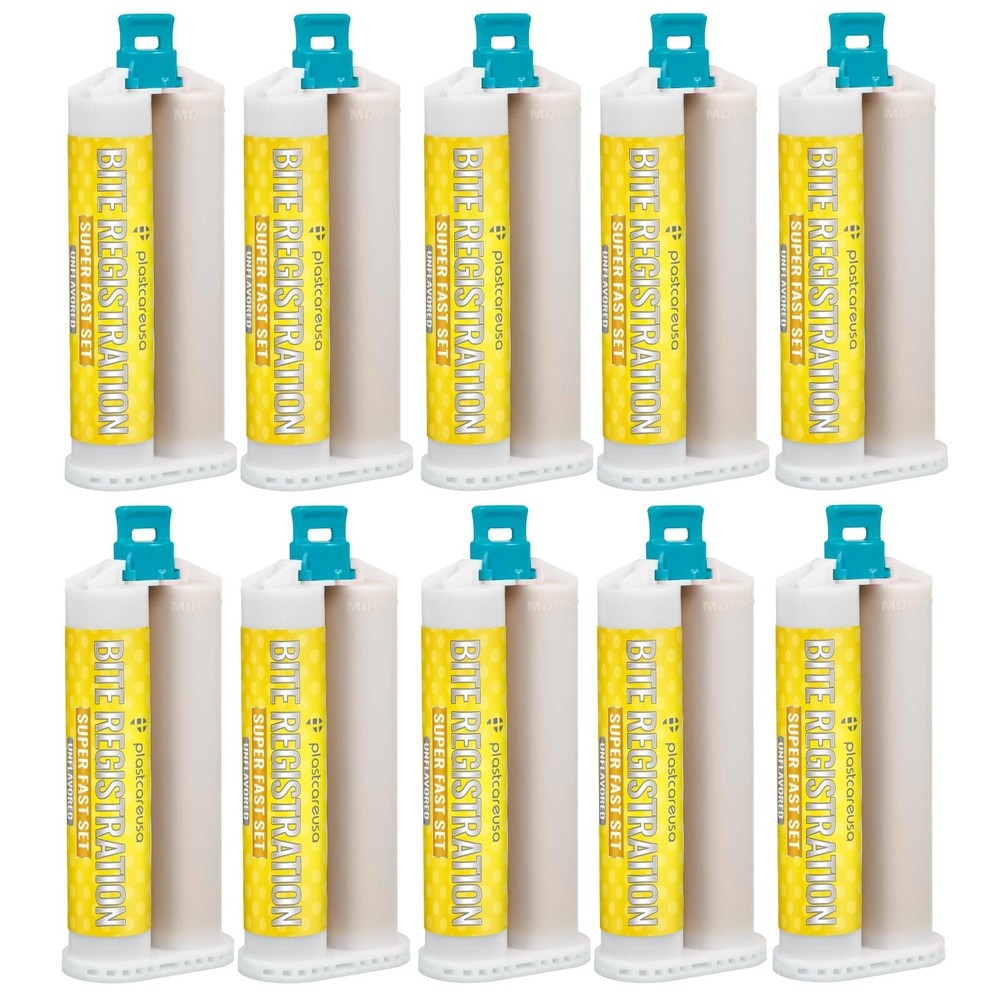 10 SUPER FAST Set Bite Registration Impression Material, Unflavored, 50ml