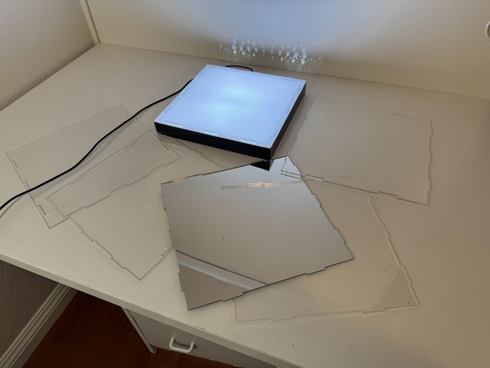 Full Size Acrylic LED Basketball Display Case with LED Base & Mirror Back