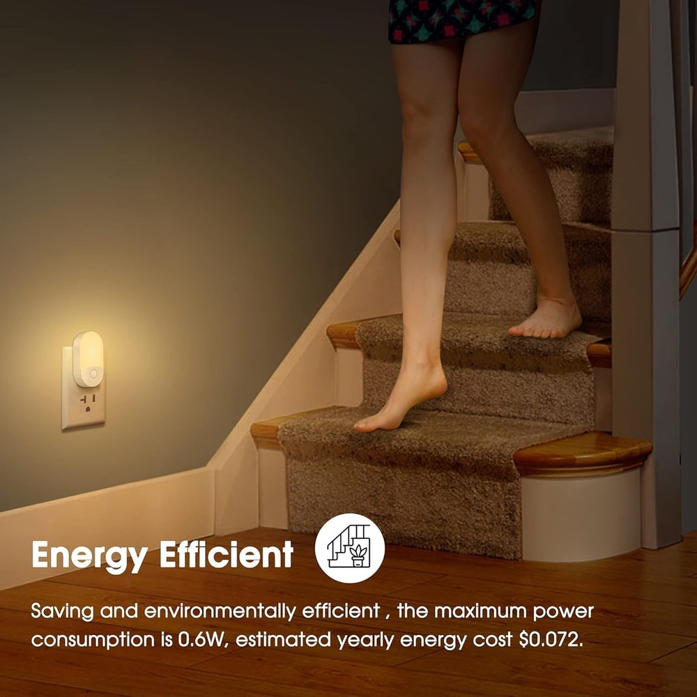Adjustable Brightness LED Night Lights [2 Pack] - Energy Efficient & Reliable