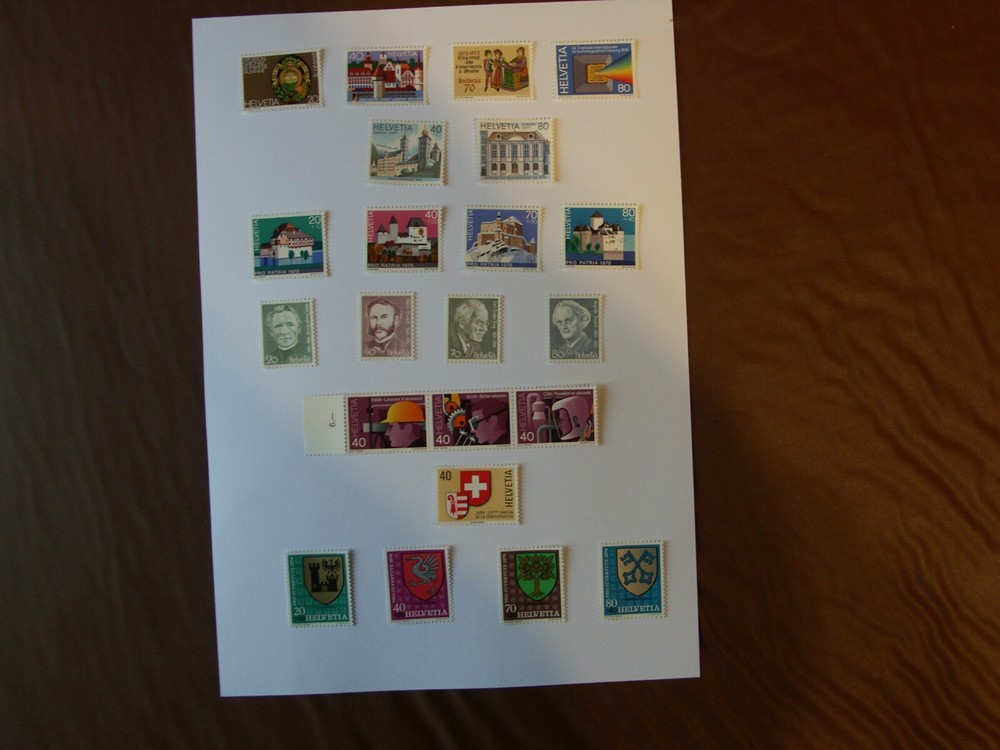 Switzerland Stamps 1978 issue, 7 sets MNH
