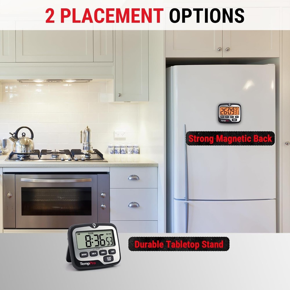 TM01 Kitchen Timers for Cooking with Count Up Countdown Timer, Digital Timer ...
