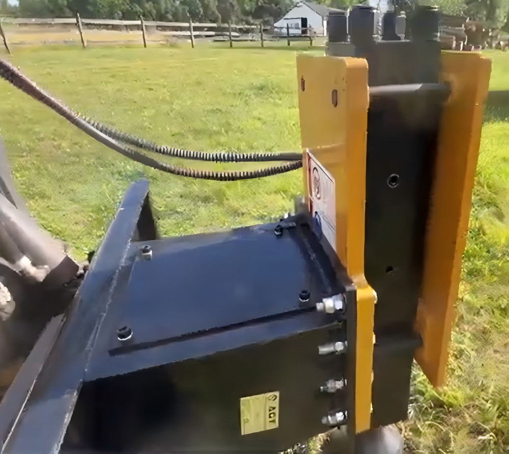 AGT Skid Steer Post Driver 680 Ft/lb Universal Hydraulic Hammer Quick Attach