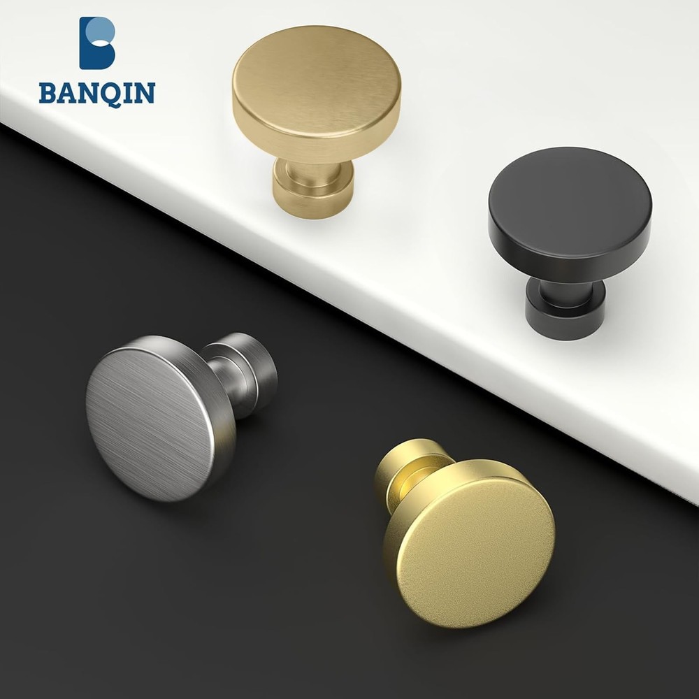 30 Pack Cabinet Knobs Champagne Bronze Drawer Knobs Solid Dresser Knobs for D...