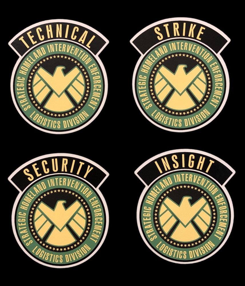 SHIELD • PROJECT INSIGHT STRIKE TEAM • SHOULDER DECALS • AGENT COSPLAY MARVEL •